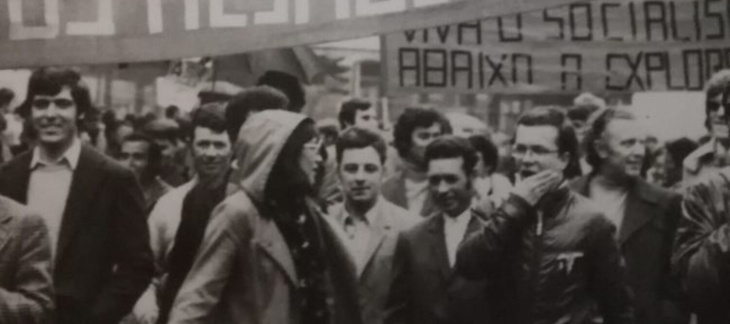 Portugais dans la rue à Genève, 1er mai 1974©Ana Benavente