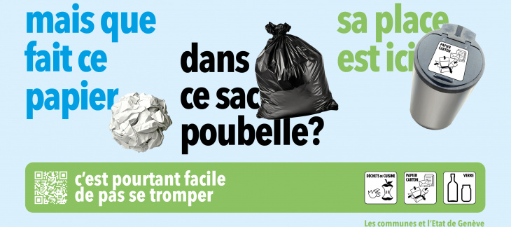 Affiche tri du papier de la campagne Trions mieux