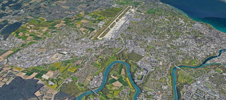 Image aérienne du secteur