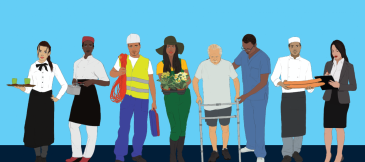 Visuel de l'initiative « refugees at work »