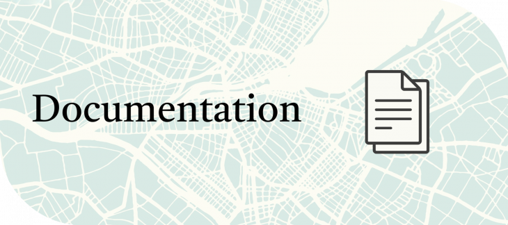 Visuel de carte de Genève avec icône de documents