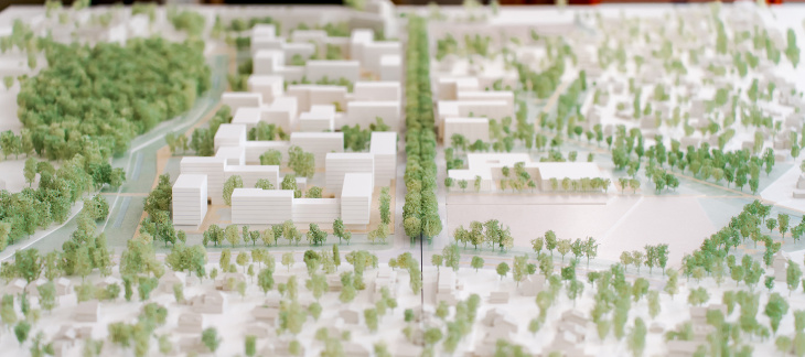 Maquette du quartier Belle-Terre avec la deuxième étape - atelier maq3