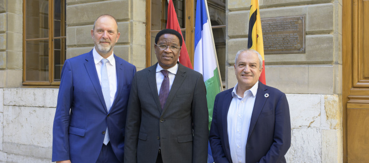 Visite de courtoisie de S.E. Monsieur l'Ambassadeur Tšiu Khathibe, Représentant permanent du Royaume du Lesotho auprès de l'ONU à Genève