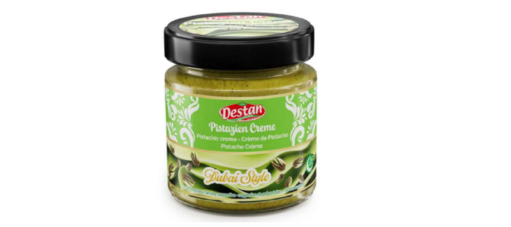 Image d'un pot de crème pistache de la marque Destan
