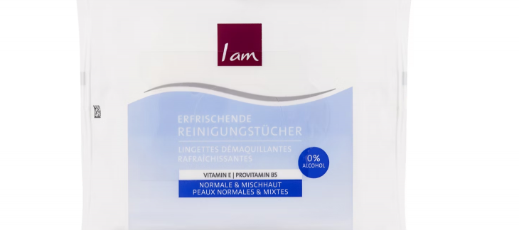 Paquet de lingettes démaquillantes de la marque I am
