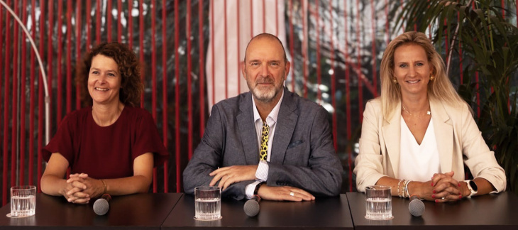 Joëlle Bertossa, Thierry Apothéloz et Delphine Bachmann. Photo Etat de Genève