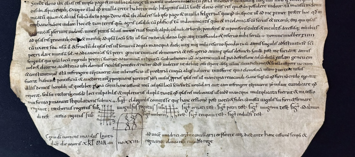 Le plus ancien document conservé aux Archives d’Etat. AEG P.H. 1