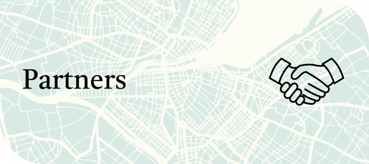 Visuel de carte de Genève avec icône de poignée de mains