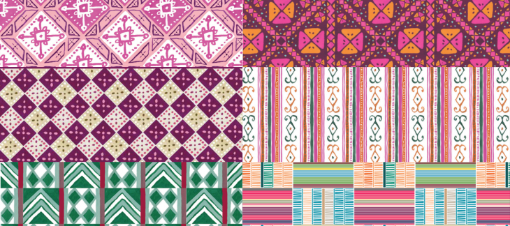 fond couleurs et motifs traditionnels 