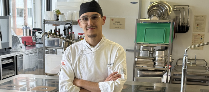 Noah Meunier, prêt à s’entrainer une dernière fois avant le concours.  