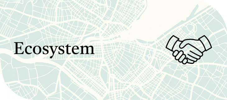 Visuel de carte de Genève avec icône de poignée de mains