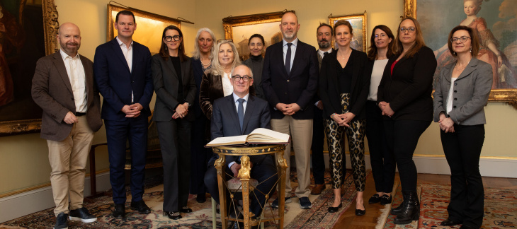 Réception en l'honneur de M. Mark Thomson, nouveau directeur général du CERN. Photo Jay Louvion