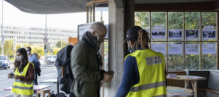 Kiosque des Nations - concertation Tram des Nations © Aline Bovard Rudaz