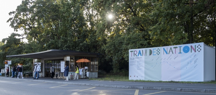 Kiosque des Nations - concertation Tram des Nations © Aline Bovard Rudaz