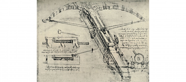 Dessin de Léonard de Vinci, aux alentours de 1500