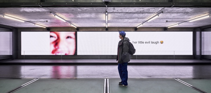 Œuvre de Joseph Kahlil, Projet MIRE, Gare de Genève-Champel, 2022 . Photo @ Serge Fruehauf