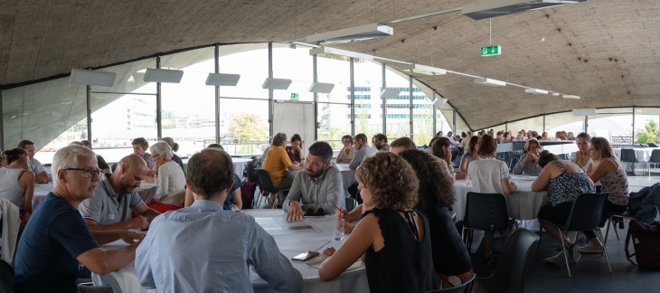 Groupe de travail lors du lancement de la vision territoriale transfrontalière.