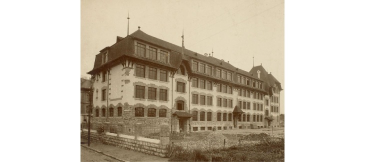 L'école des Pervenches au moment de sa construction, © Bibliothèque de Genève