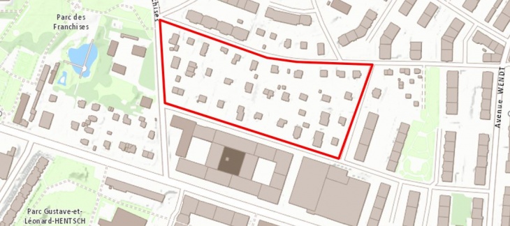 Périmètre projet Bourgogne - SITG