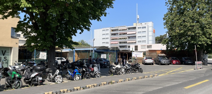 L'actuel quartier vu depuis la gare de Chêne-Bourg