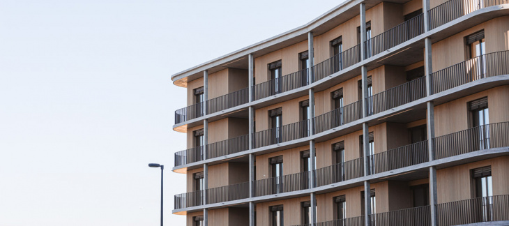 Détail d'un immeuble au nouveau quartier de Saint-Mathieu ©Corentin Bonvallat