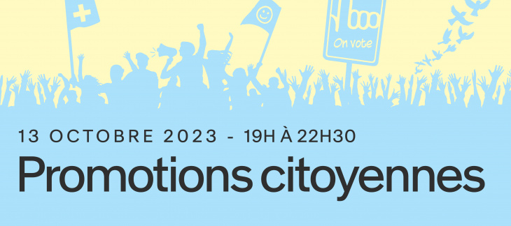 Affiche annoncant les promotions citoyennes