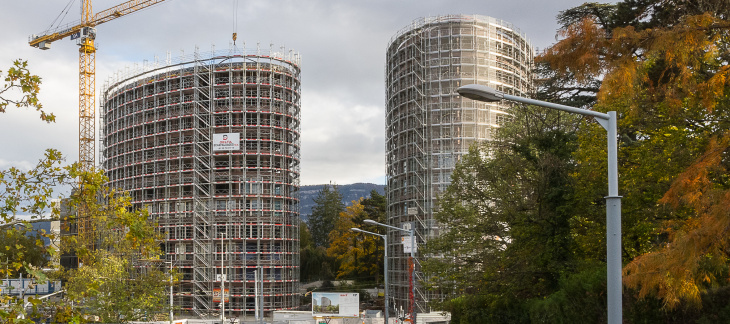 Quartier Surville - les deux tours en construction (nov. 2023) © Daniel Gubler