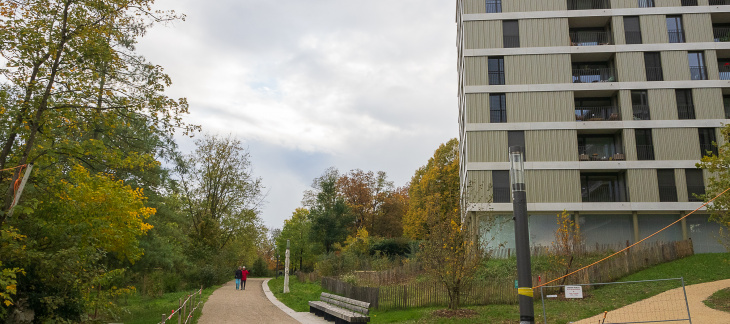 Quartier Surville - promenade Nicolas-Bouvier © Daniel Gubler