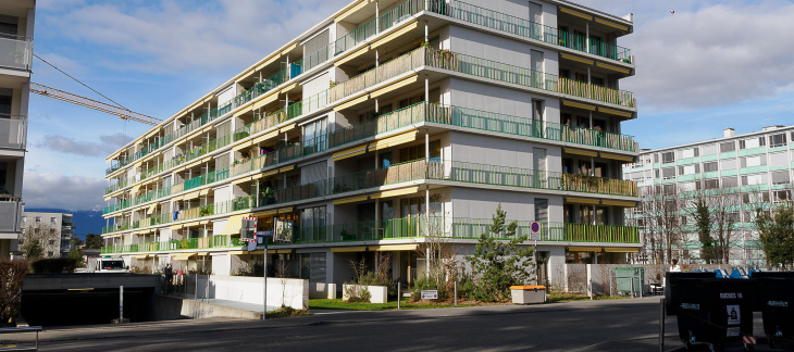 Chemin du Croissant, bâtiment de la coopérative COHDA (photo D. Gubler)