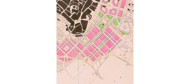 Projet d'agrandissement de Genève, Stanislas Blotnitzki, 1858, © Bibliothèque de Genève