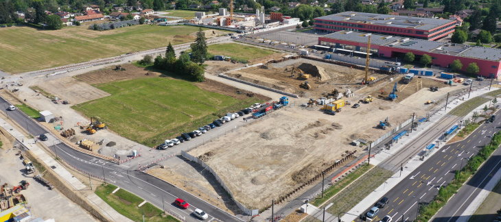 Chantier Le Rolliet ©HKD géomatique - Commune de Plan-les-Ouates