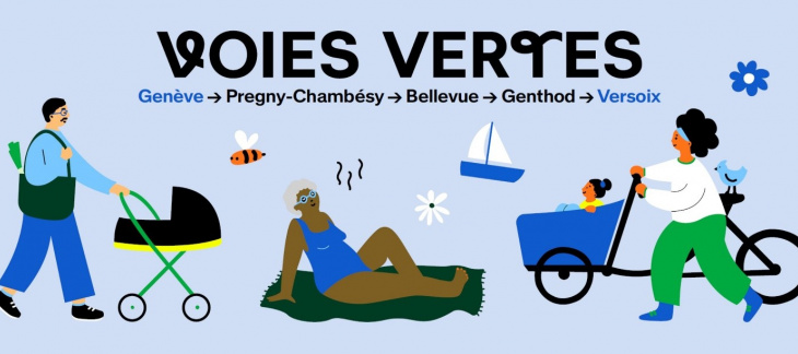 Illustration Voie verte Genève-Versoix © Etat de Genève