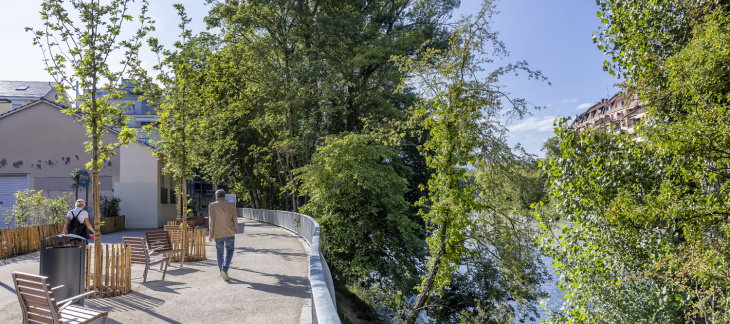 Voie verte d'agglomération à Carouge - Promenade des Orpailleurs © Magali Girardin