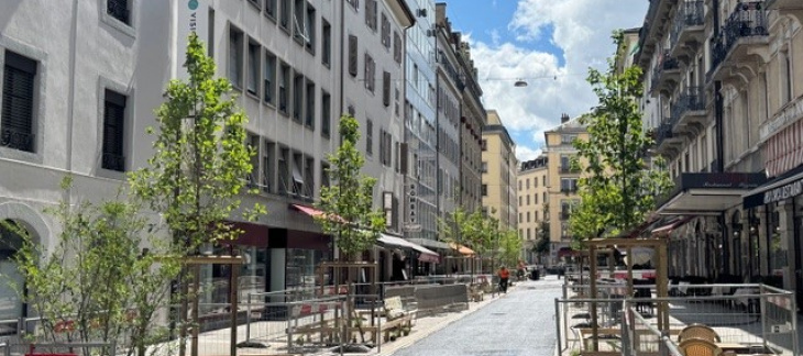 Réaménagement de rue en Ville de Genève