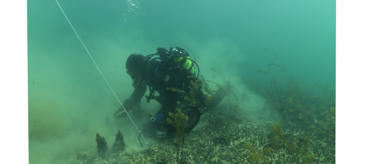 Monitoring des sites palaffitiques UNESCO: station de Versoix-Bourg (2024), © Fondation Octopus, SAGe.