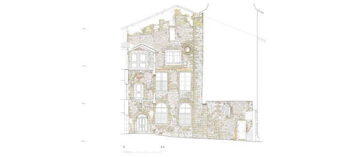 Analyse du bâti de la Maison Tavel par Gérard Deuber (1976-77), © SAGe.