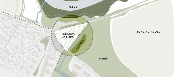 Localisation du projet Pré-des-Dames