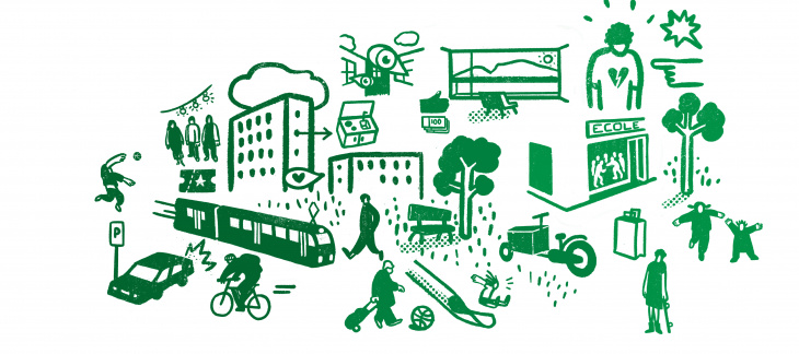 Illustration du quartier de la Chapelle © Muriel Dégerine