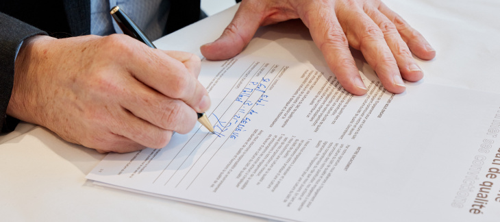 Conférence annuelle, Culture du bâti et rendement, signature de l'acte Etat de Genève, © Fondation Culture du bâti Suisse