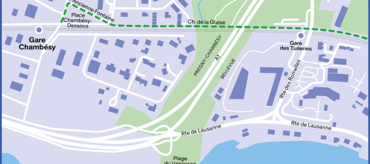 Travaux Voie verte Genève-Versoix: Pregny-Chambésy