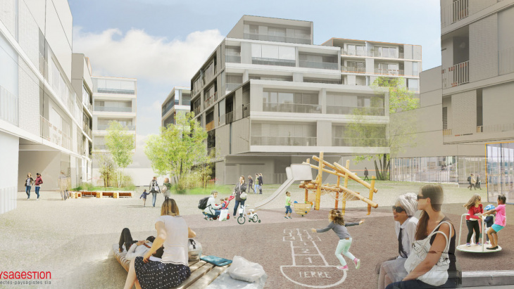 Petite place © Rolinet + Paysagestion