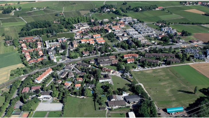 Vue aérienne de Satigny