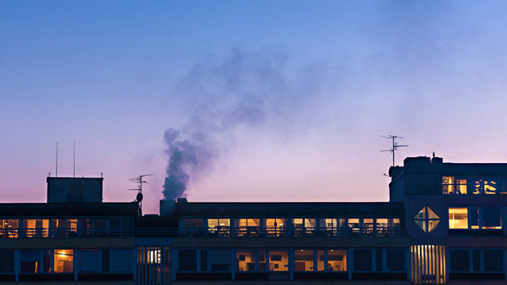 Le toit d'un immeuble