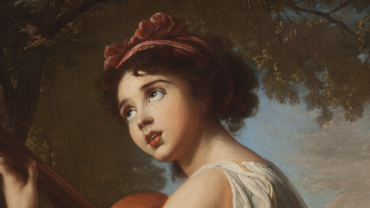 Elisabeth Louise Vigée Le Brun, Julie Le Brun jouant de la guitare, huile sur toile, vers 1797-1798. Photothèque du MAH