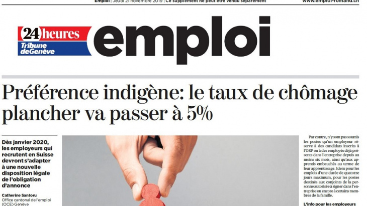 Préférence indigène : le taux de chômage plancher va passer à 5%
