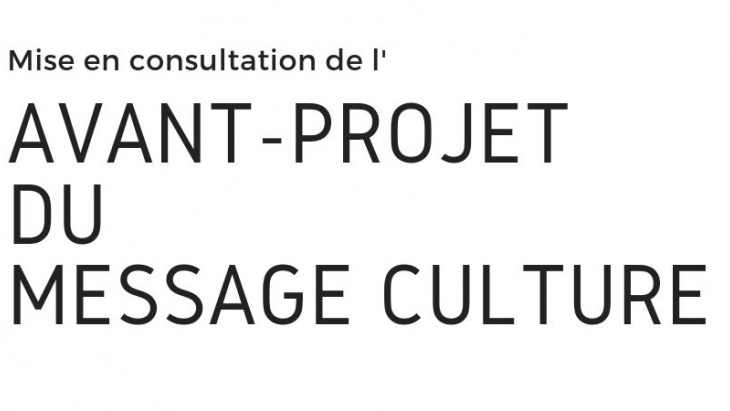 Mise en consultation du Message culture
