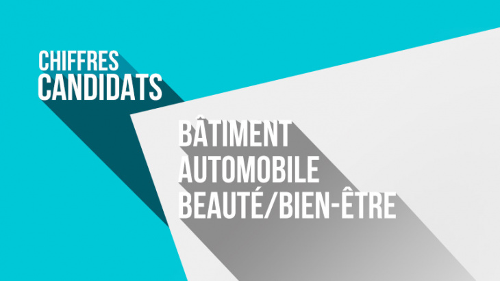 Bâtiment, automobile et beauté/bien-être : combien de candidats avons-nous dans ces secteurs ?