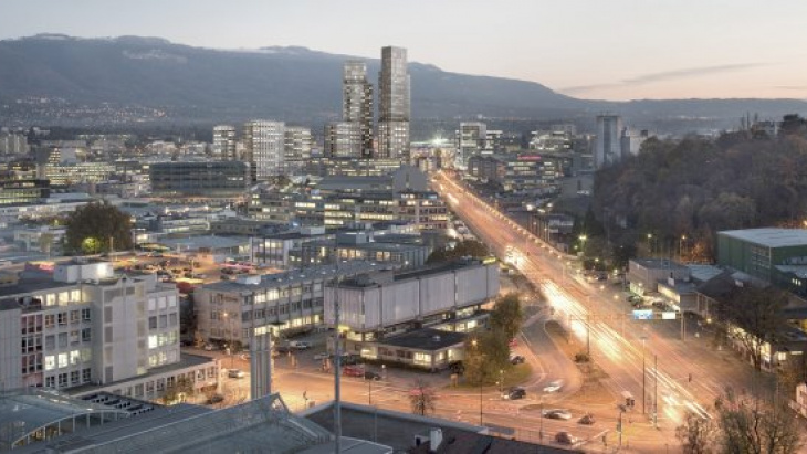 Perspective sur le quartier de l'Etoile (image C. Dupraz)