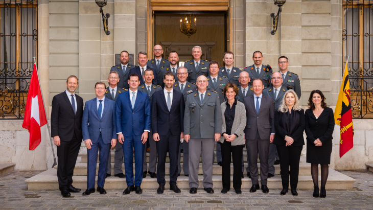 Déjeuner en l'honneur des officiers généraux et supérieurs de l'Armée suisse
