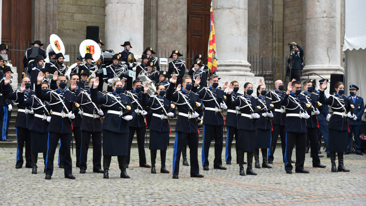 Quarante-sept aspirant-e-s et quatre policiers ont prêté serment devant la Cathédrale